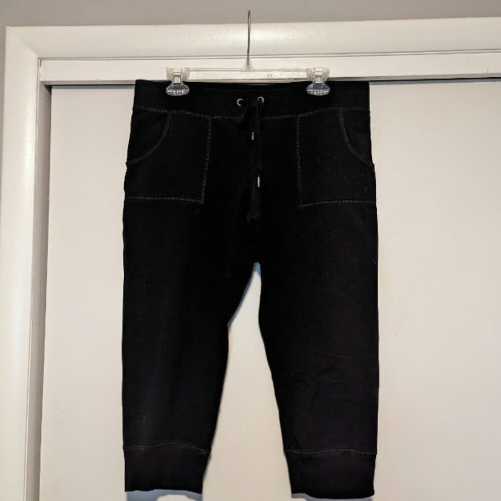 Black Cropped Joggers